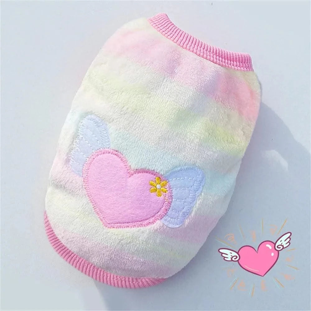 Cartoon Fleece Cat Clothes Autumn Winter Warm Coat Jacket For Pet Dogs Puppy Cats Sweater Clothing Soft Kitten Costumes Products