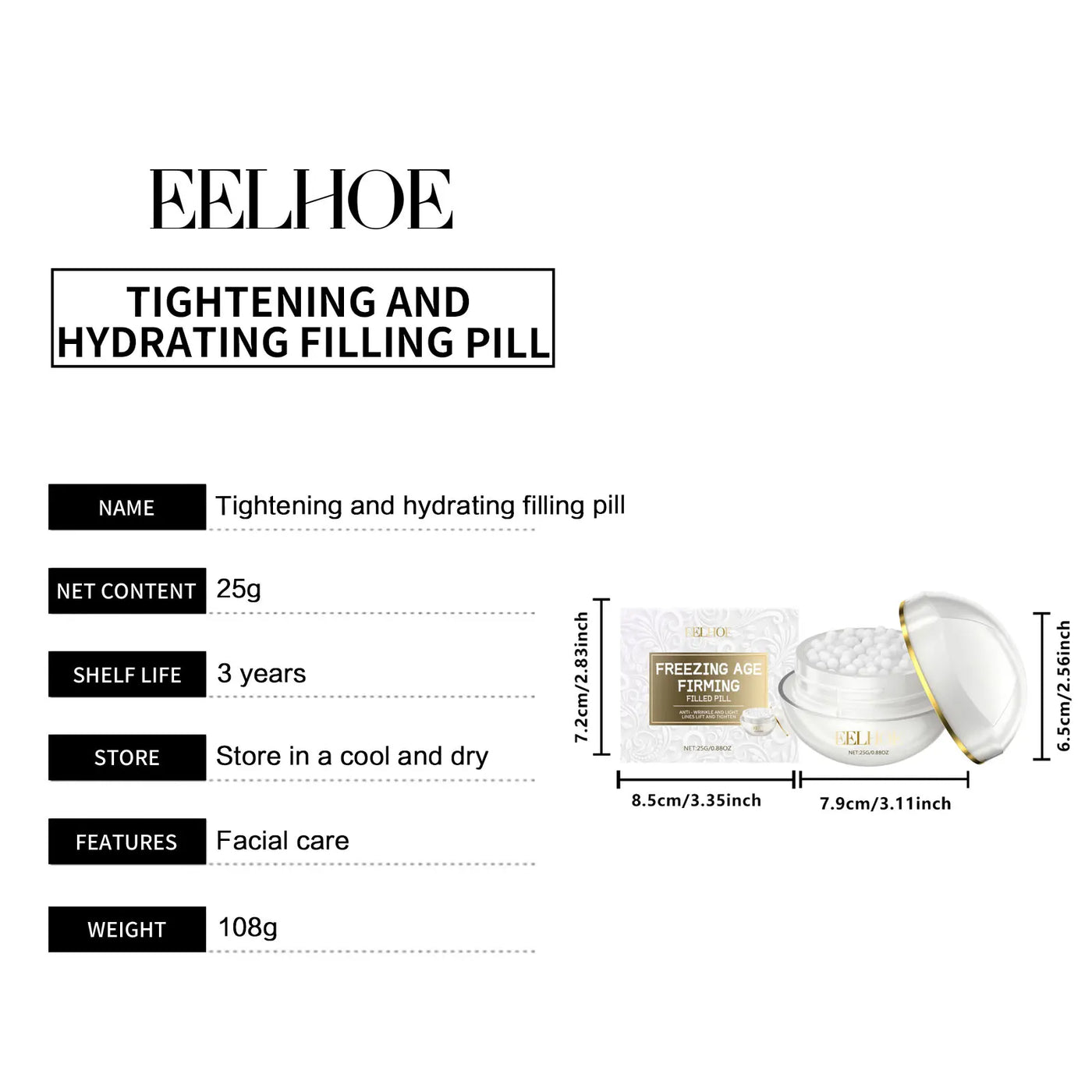 EELHOE Firming Skin Tightening Cream Moisturizing Facial Hydration Anti Aging Smooth Face Soothing Anti Wrinkle Removal Cream