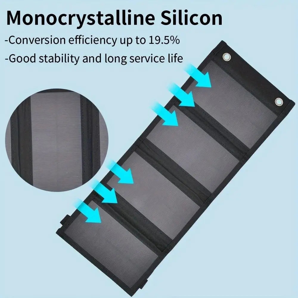 Fast Solar Power Generation Solar Panels Portable Fold Solar Charging Panel Lasting 5V Solar Photovoltaic Panels on Foot