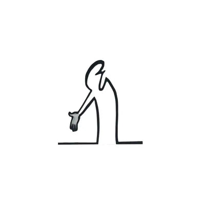 Minimalist La Linea Wall Decor - Abstract Line Art Decoration, Modern Metal Poster For Living Room