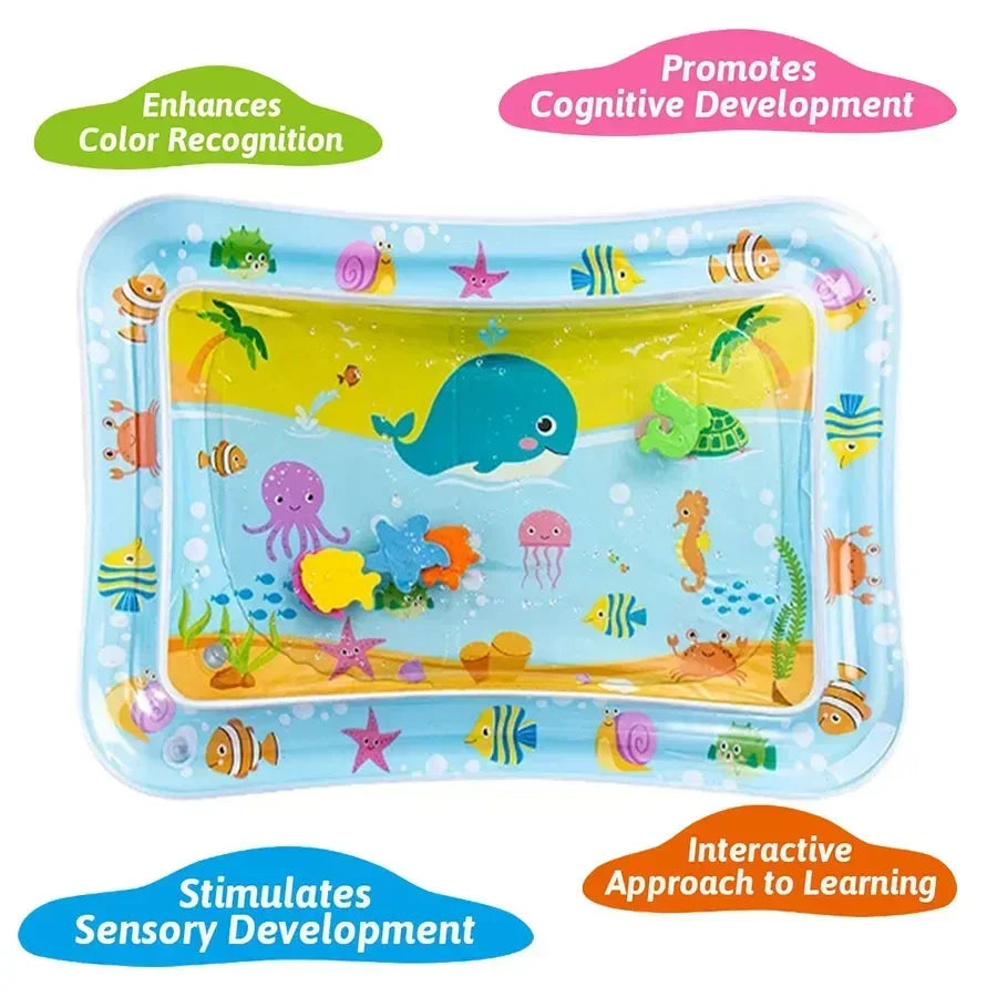 1pc PVC Inflatable Baby Water Play Mat For Kids Tummy Time Sensory Stimulation Early Learning Activity Toy