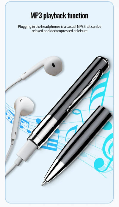 Portable Mini Digital Voice Recorder Sound Dictaphone Voice Activated Noise Reduction Recording Pen Long Time Audio Recorder