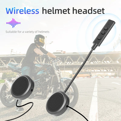 Velev Bluetooth Motorcycle Helmet Headset BT5.0 Wireless Riding Headphone Anti-interference Motor Bike Handsfree Helmet Headsets
