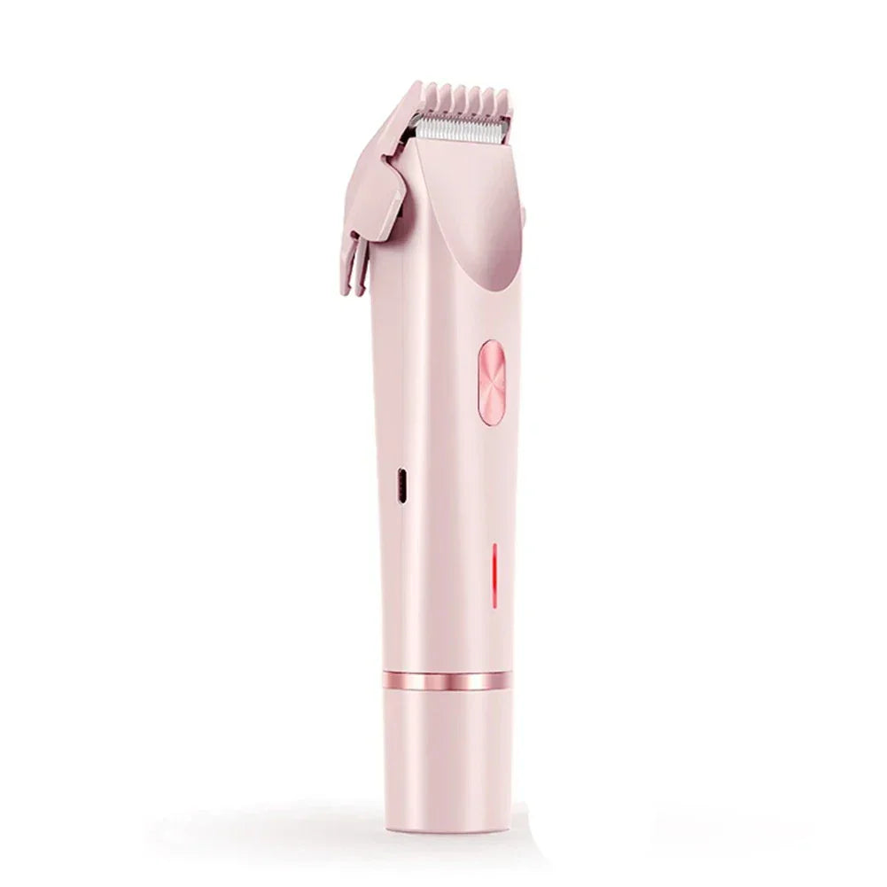 1pc epilator Bikini Trimmer For Women Double Head Electric Shaver Rechargeable 2-In-1 Body Facial Hair Removal For Underarm Legs