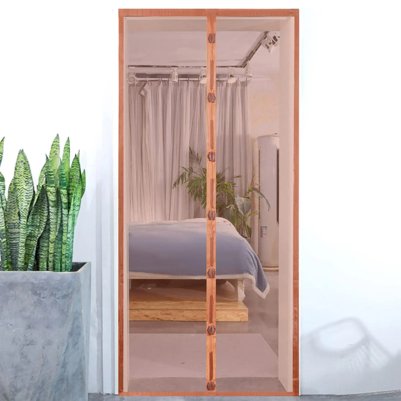 Magnetic Screen Door Curtain Summer Anti-Mosquito Net Fly Insect Partition Automatic Closing Easy Installation Doors Screen Mesh