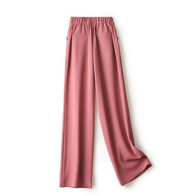 Suit Wide Leg Pants for Women in Summer with A High Waistline  2023 New Loose and Slim Straight Tube Casual Chiffon Pants