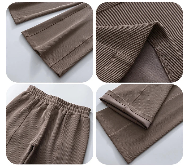 Women's Wide Leg Yoga Ninth Pants High Waisted Joggers Casual Sweatpants Pockets Sports Clothes Pilates Tracksuit Baggy Pants
