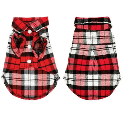 Pet Clothes Dog Shirt Summer For Small Medium Dogs Cat British Style Plaid Clothing Breathable Fashion Puppy Chihuahua T-shirt