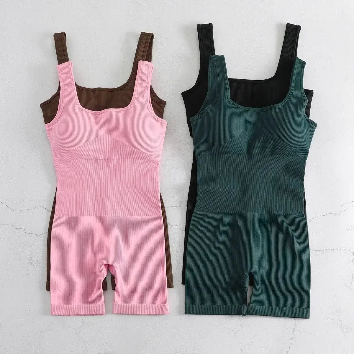 Women's Sleeveless Jumpsuit  Abdomen and Hips Women's Solid Color Sexy Tight-fitting Sports Yoga Jumpsuit  Fitness Clothes
