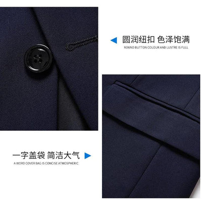 2025 Blazer New Men's Fashion Business Solid Color British Style Professional Work Groom Wedding Dress Best Man Blazer Jacket