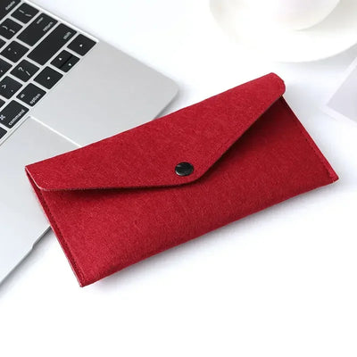Felt Envelope Mobile Phone Bag Storage Pouch Wallet Credit Card Holder Business Change Purse Bag Thin Wallet Card Holde