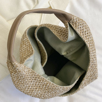 Fashion Straw Bag Designer Shoulder Bag Women Tote Summer Beach Vacation Bag Bohemian Shopping Pocket Crossover Sacos De Ombro