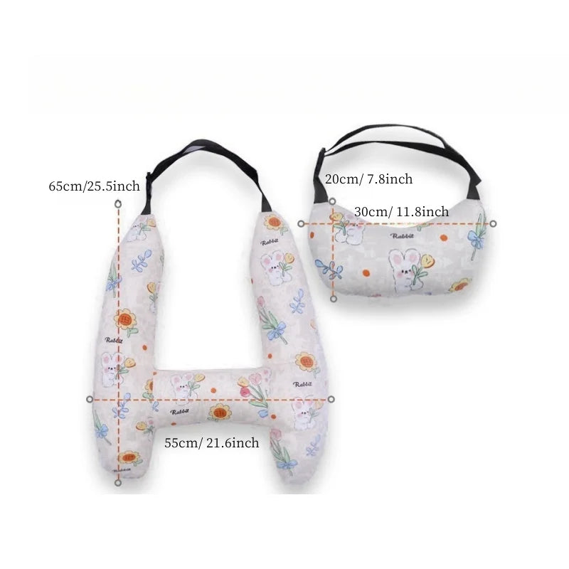 Car Sleeping Safety H-Shape Travel Pillow Car Travel Head Pillow Support Kid and Adult Cushion for Auto Seat Safety Neck Pillows