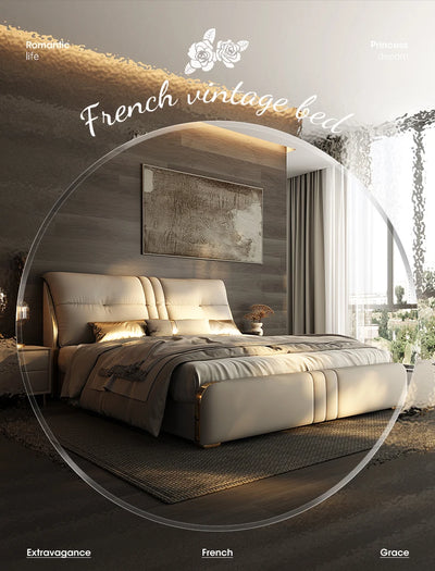 Luxury Double Bed Modern Sofa Design Simple Princess Sleeping Massage Bed Leather Headboards Muebles Lounge Suite Furniture