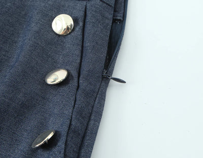 Women's clothing 2025 summer new product fashionable and versatile linen buttons high waist wide-leg casual trousers