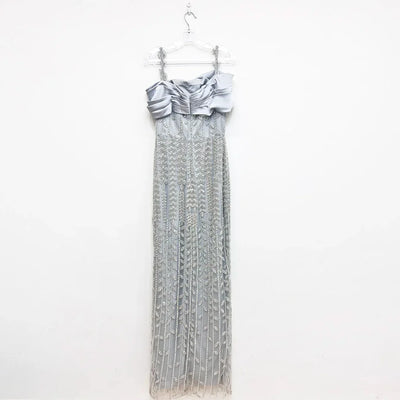 Luxury Dubai Off the Shoulder Evening Dress for Women 2025 Elegant Beads Slit Mermaid Formal Wedding Prom Party Gown Customized