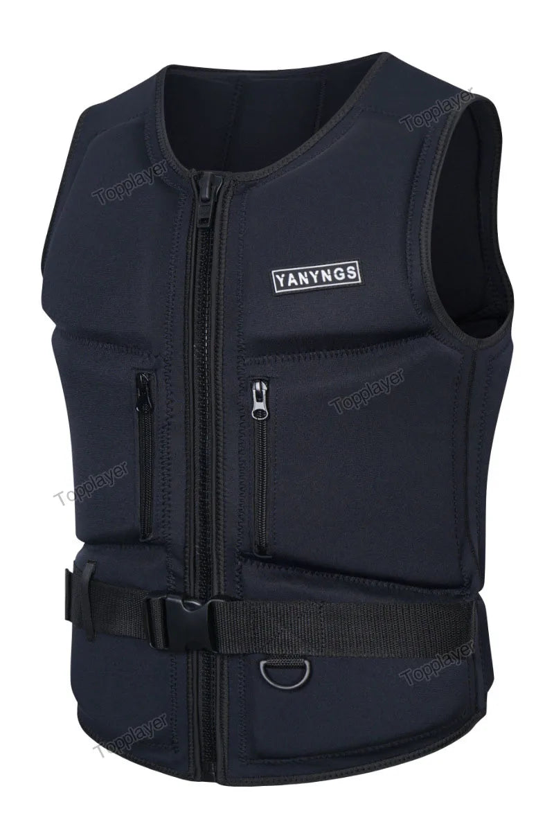 Life Jacket Wake Surfing Impact Vest Neoprene Life Jacket Wakesurf Comp Vest But Great for All Watersport Activities Life Jacket