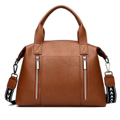 Women's Handbag Trend Designer Female Leather Multi-Pocket Shoulder Bag Luxury Brand Large Capacity Ladies Shopping Bag
