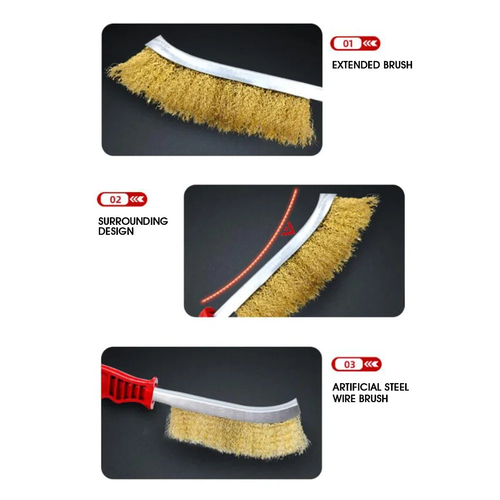 Grill Cleaner BBQ Grill Barbecue Kit Cleaning Brush Steel Wire Brush Cleaning Tools Grills Picnics Barbecue Tools Kitchen Gadget