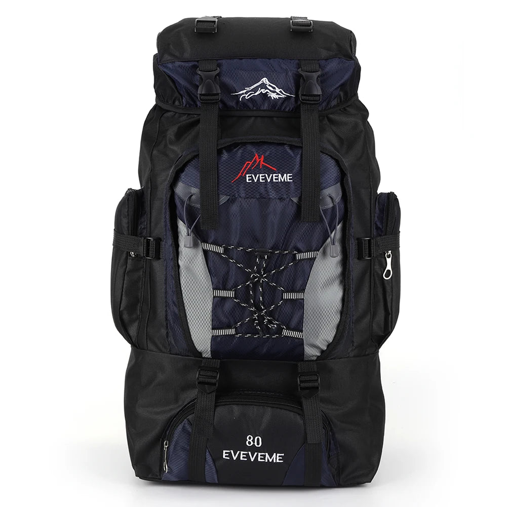 80L Climbing Backpack Large Capacity Trekking Backpack Adjustable Strap Mountain Climbing Rucksack Travel Accessories