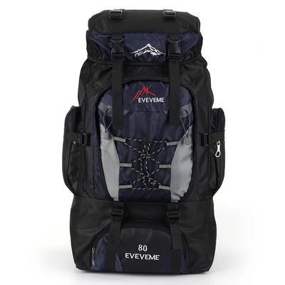 80L Climbing Backpack Large Capacity Trekking Backpack Adjustable Strap Mountain Climbing Rucksack Travel Accessories