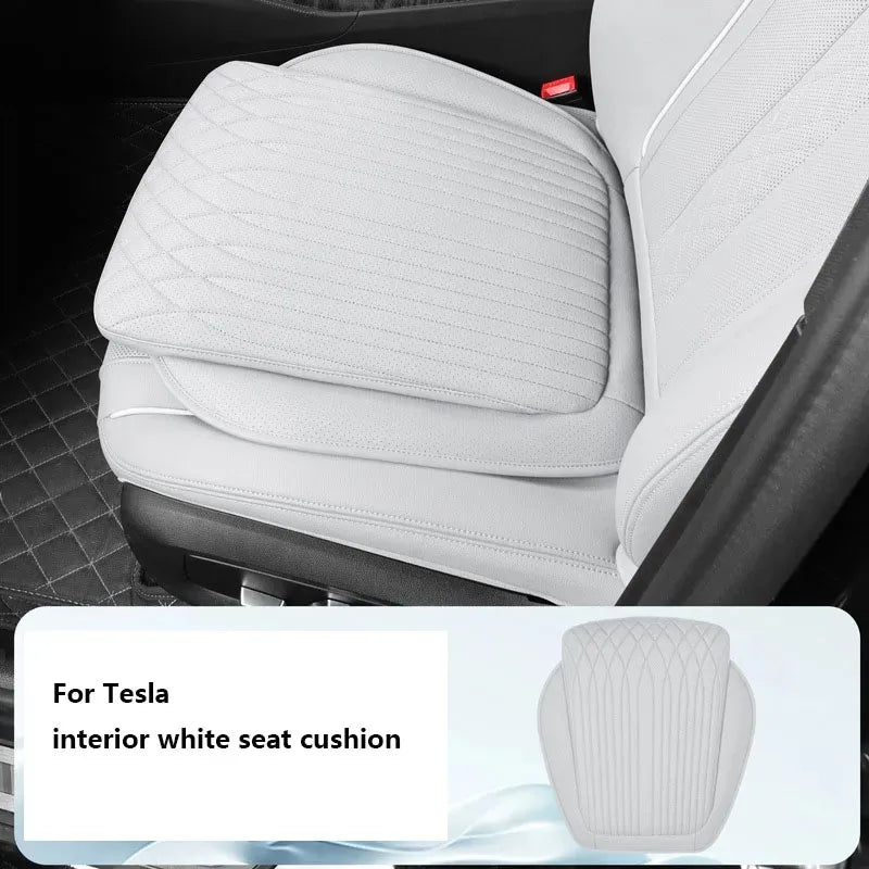 54cm Breathable Car Seat Cushion Luxury Leather Commercial Vehicle Non-slip Support Pad Universal High Rebound Sponge Seat Cover