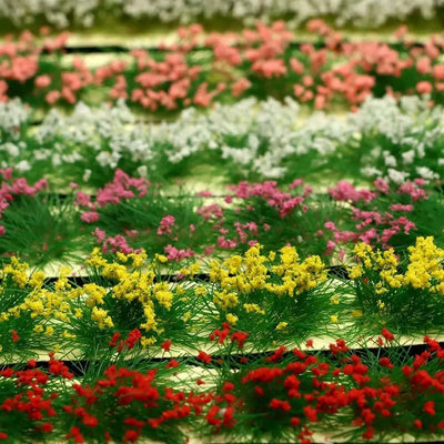 DIY Miniature Garden Decor Durable Static Scenery Model Layout Sand Table Flower Cluster Landscape Wargame Grass Tufts Building