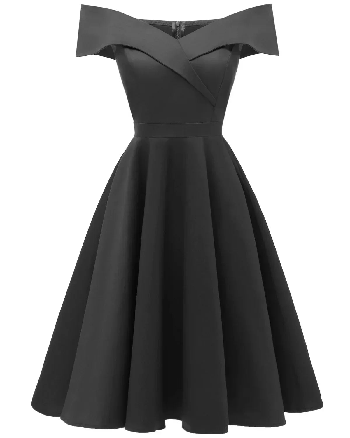 2024 New Vintage Women Summer Dresses Off Shoulder V-Neck Retro 50s 60s Elegant Dress Sexy Rockabilly Party Dress Midi Vestidos