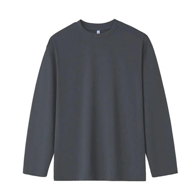 New Long Sleeve t shirt for Men Autumn Fashion Cotton Solid Color t-shirts Cozy Streetwear Men's t-shirt 5XL Baggy Korean Trendy