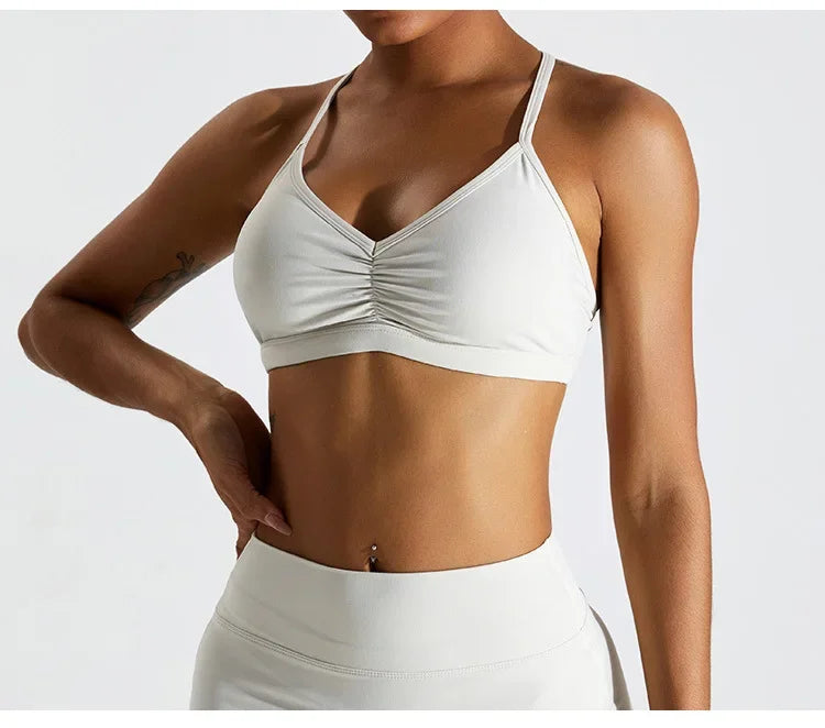 Sexy Scrunch Sports Bra Gym Top Women Running Back Cross Top Women Sportswear Yoga Underwear Fitness Workout Yoga ClothingWomen