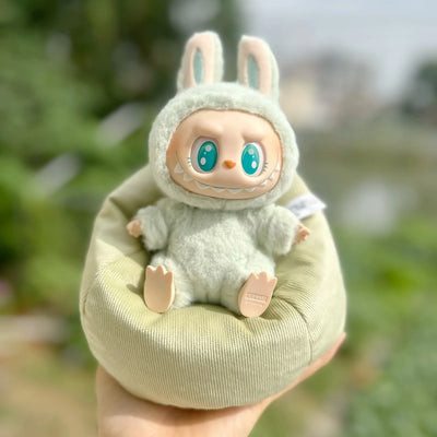 Sofa only] Second-generation Labub sitting party series doll sofa LABUBU car mini sofa bed