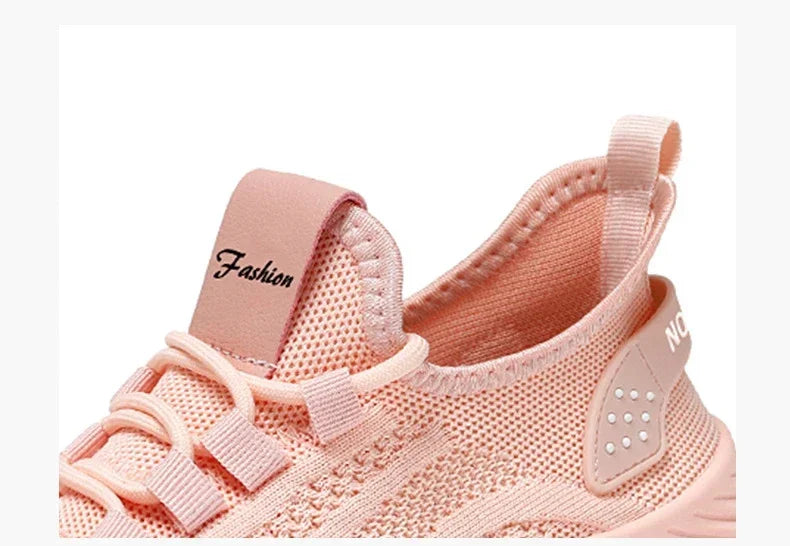 2025 Designer Women Casual Sneakers Sports Shoes Fashion Brand Lace Up Loafers Female Knitted Mesh Breathable Shoes for Women