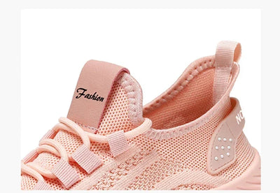 2025 Designer Women Casual Sneakers Sports Shoes Fashion Brand Lace Up Loafers Female Knitted Mesh Breathable Shoes for Women