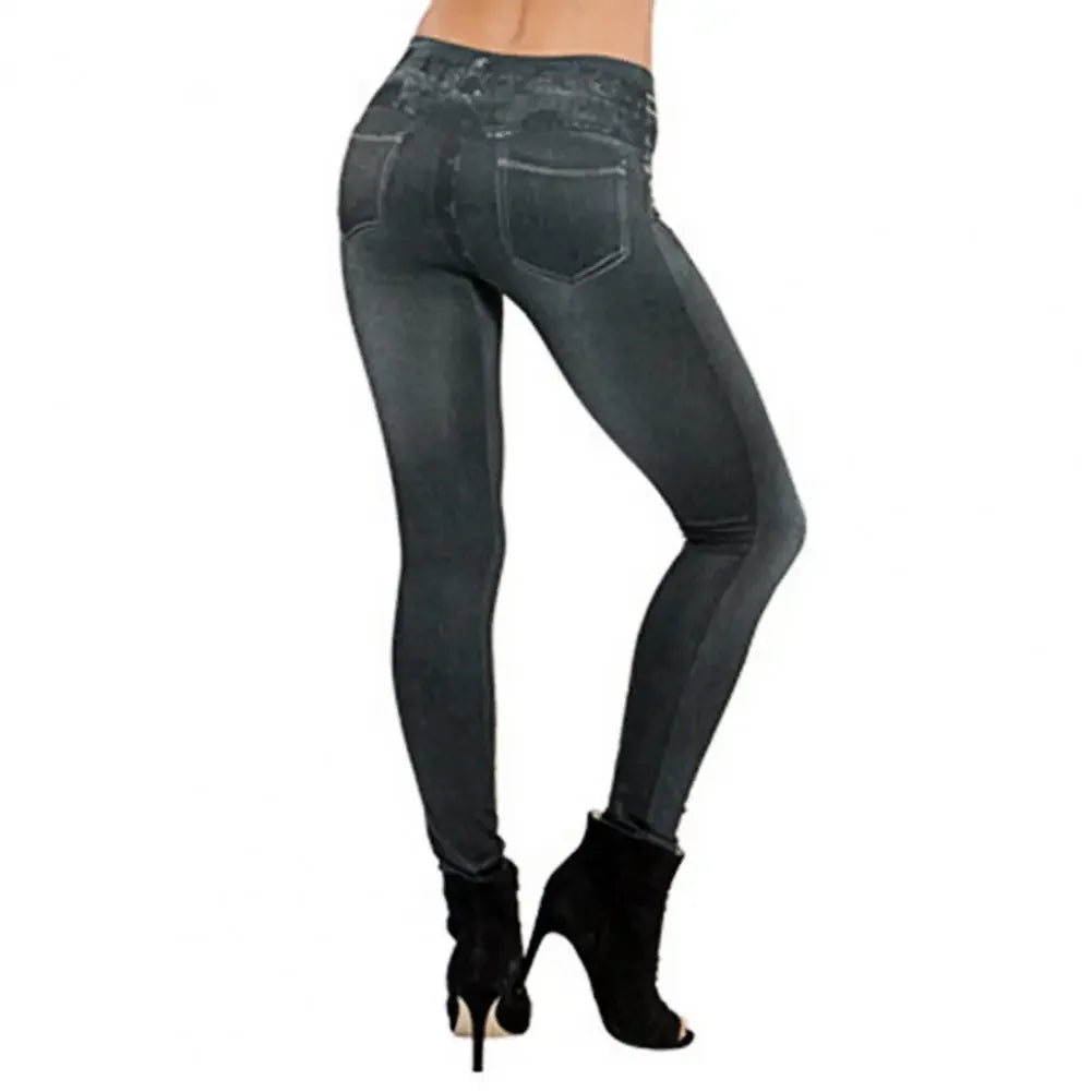 Women Jeans Stretch Skin-friendly Soft Multi Pockets High Waist Jeans   Pants  for Shopping