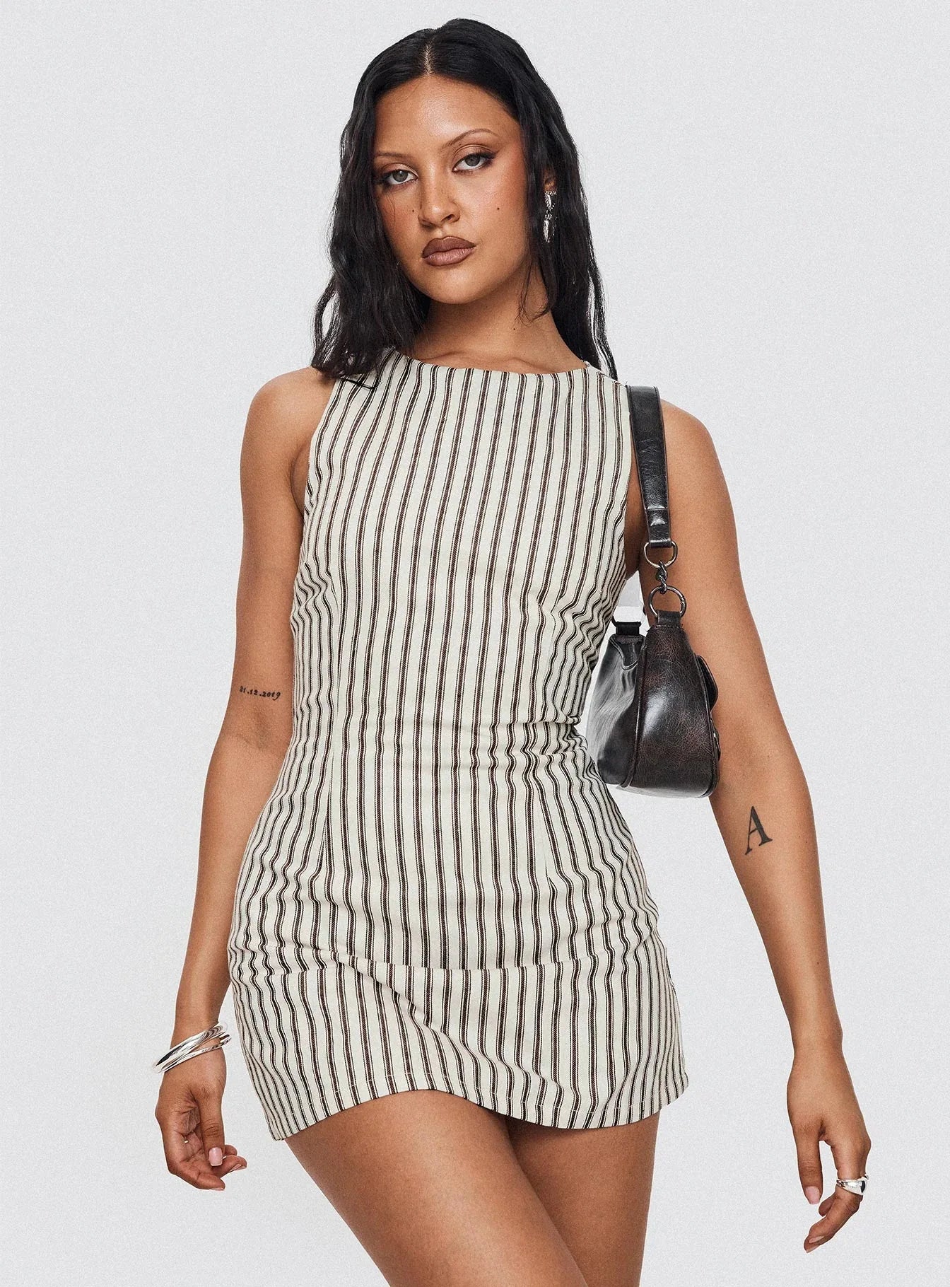Summer New Dresses For Women Casual Fashion Striped Print Dress Crew Neck Sleeveless Vestido Mujer Dress Elegante Women Clothing
