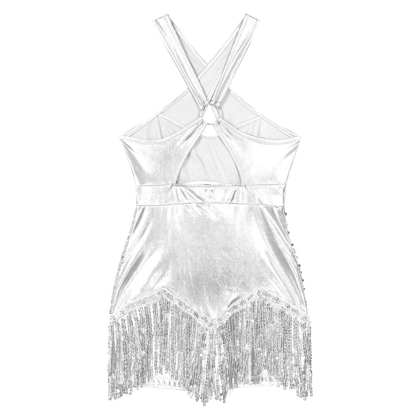 Women's Sequin Dance Dress Latin American Dance Costume Body Sleeveless Classical Samba Rumba Dresses Jazz Ballerina Dancewear
