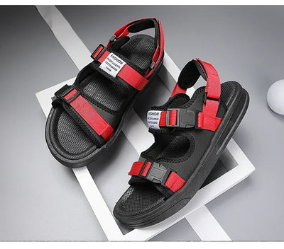 Men Sandals 2024 Trending Men's Luxury Sandals Man Summer 2024 Shiatsu Slippers Flat Sandal Beach Shoes Platform Sandals. Mens