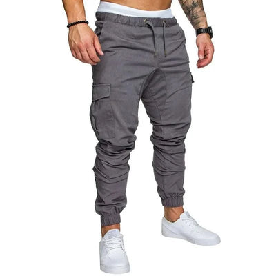 New Workwear Multi-pocket Trousers for Men, Woven Fabric Casual Pants, Leggings for Men Cargo Pants Joggers Mens Pants
