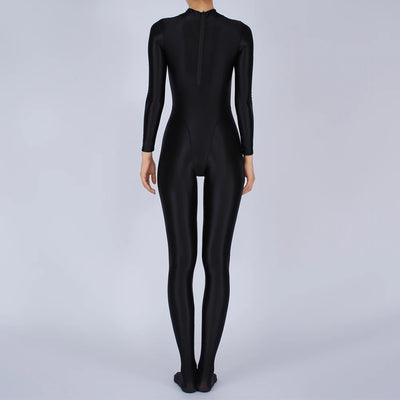 Sexy Womens Glossy Shiny Silky Tights Swimsuit Leggings Bodysuit Jumpsuit Ladies Elasticity Breathable Leotard Sleeping Romper