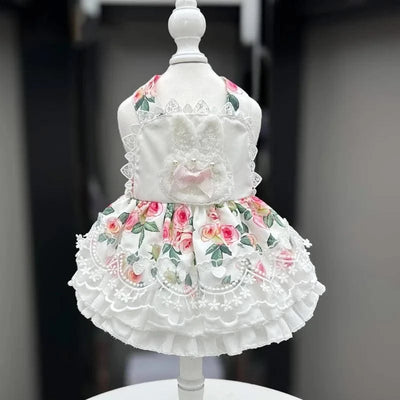 Pet Clothes Dog Skirts Floral Cute Spring And Summer Jumpsuit Small Dog Teddy Bear Clothes Pet Series Essential Clothes For Pet