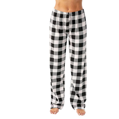Women Pants Plaid Cotton Loose Ladies Pajama Pants Pyjama Trousers Men Sleep Bottoms Lounge Wear Sleep Lounge Pants Bottoms