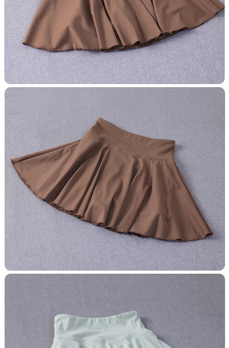Yoga Wear Athletic Skorts Running Workout Sports Skirts High Waisted Pleated Tennis Skirt for Women