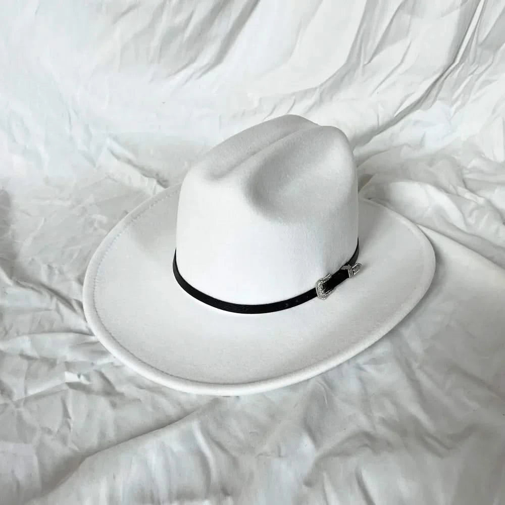 Men's Western Women's Cowboy Hat Army Green Men's Women's Cowboy Jazz Hat Wide Brim Felt Fedora Sombrero Hombre