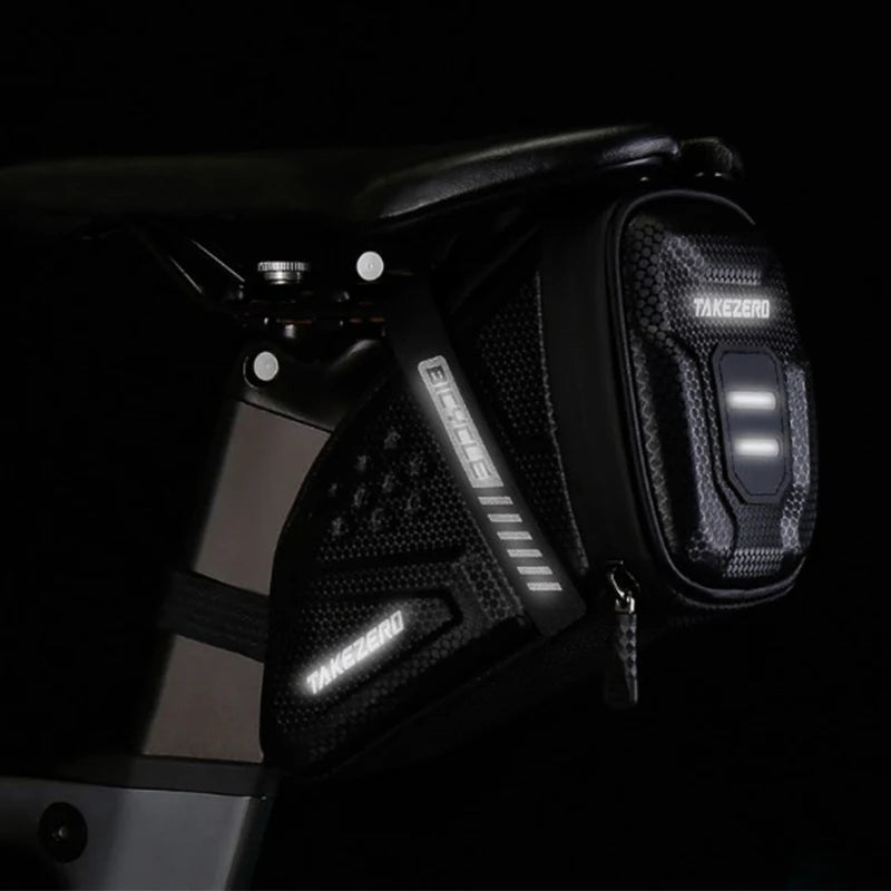 Fashion Waterproof Bicycle Saddle Bag Road Bike Saddlebags Reflective Striped Bicycle Tool Holder Bag MTB Accessories Tools