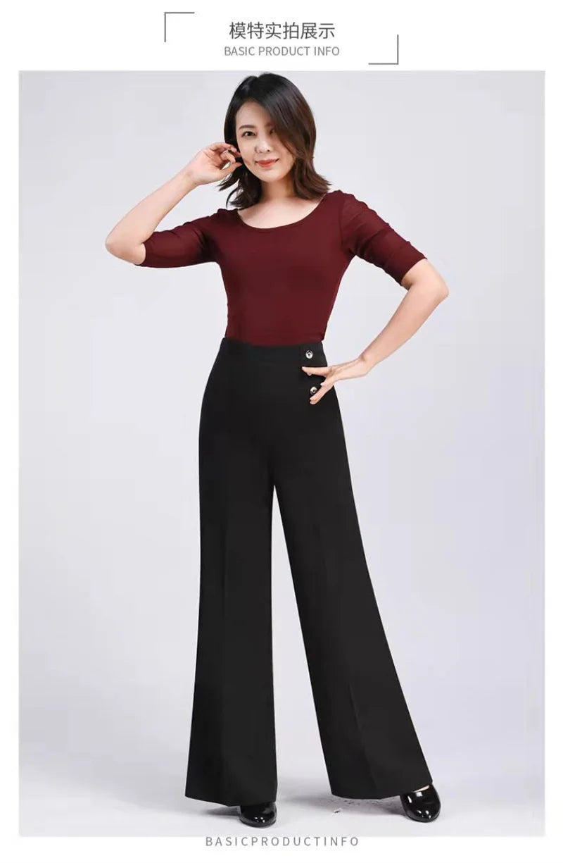 Women Wide Leg Pants 2023 Spring Summer Solid High Waist Long Casual Pants Korean Loose Dance Female Trousers Women's Clothing