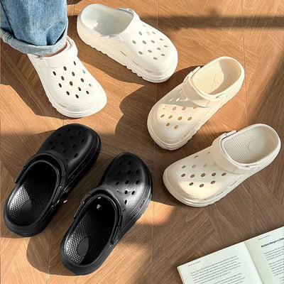 ZHIDA Clogs Sandals Men Women Couples Garden Shoes Summer Outdoor Slides Black White Minimalism EVA Rubber Outside Beach Shoes