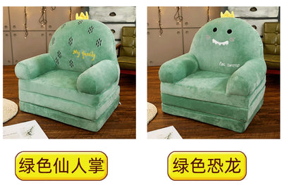 Sofas Children Sofa Cute Cartoon Lazy Folding Small Sofa Bed Girl Princess Baby Toddler Dual-purpose Child Seat  Sofas Princess
