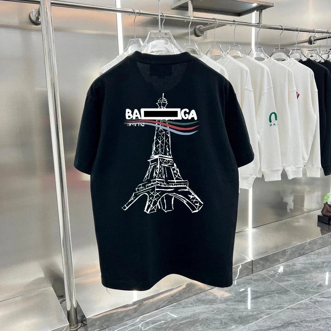 25 Printed T-Shirts Men's Summer Casual Fashion Trend High-end Short Sleeve Loose Comfortable Top Couples