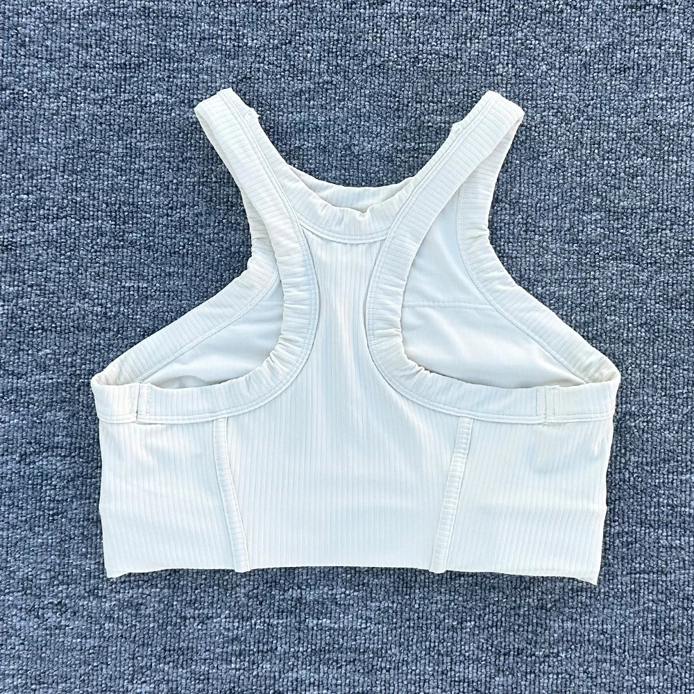 Women Breathable Sports Bra Fitness Top Women Seamless Yoga Bra High Strength Shock-Absorbing Sports Bra Gym Workout Top