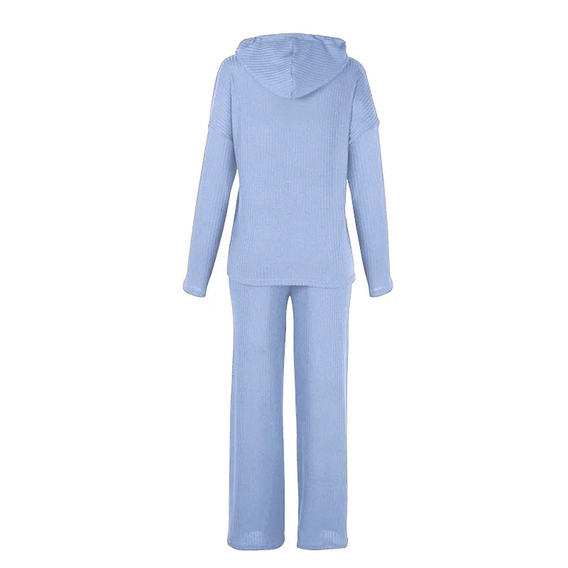 2023 Autumn Casual Wear Women Lounge Tracksuit 2 Piece Set Loose Lounge Sets Ladies Hooded Sweat Suit Outfits Female